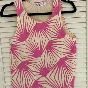 Fighting Eel Pink and Cream Tank Top